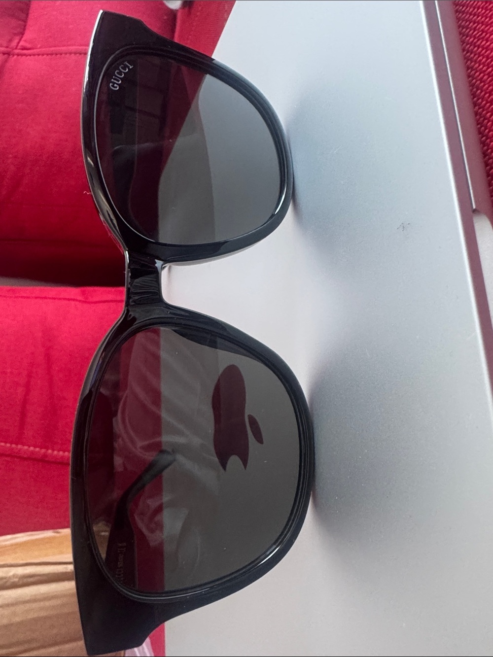 Gucci Black Oversized Women's Sunglasses with Dark Lenses